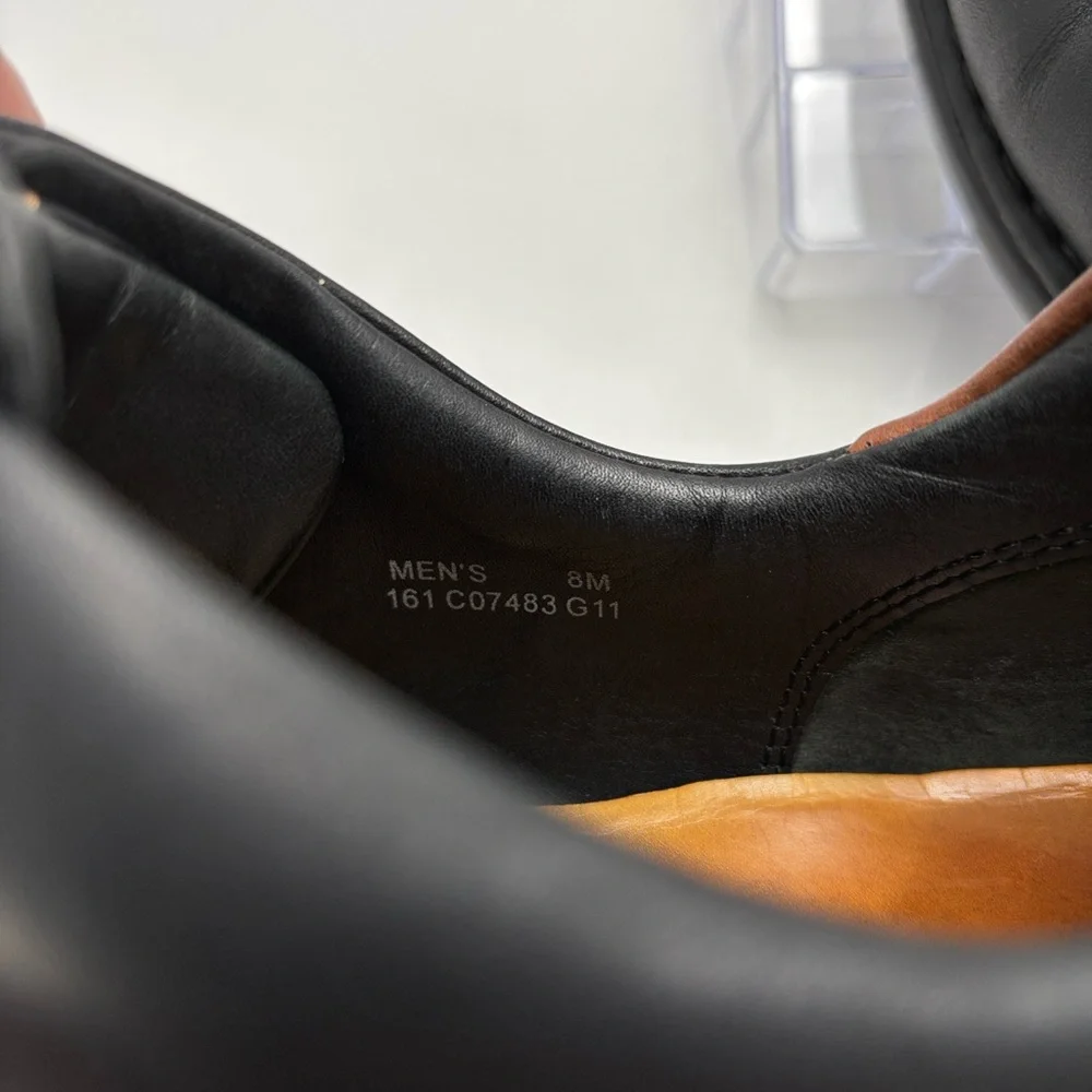 Cole Haan Zeno Lace ll Men's Sz8 Black Leather Split-Toe Casual‎ Oxford Style
